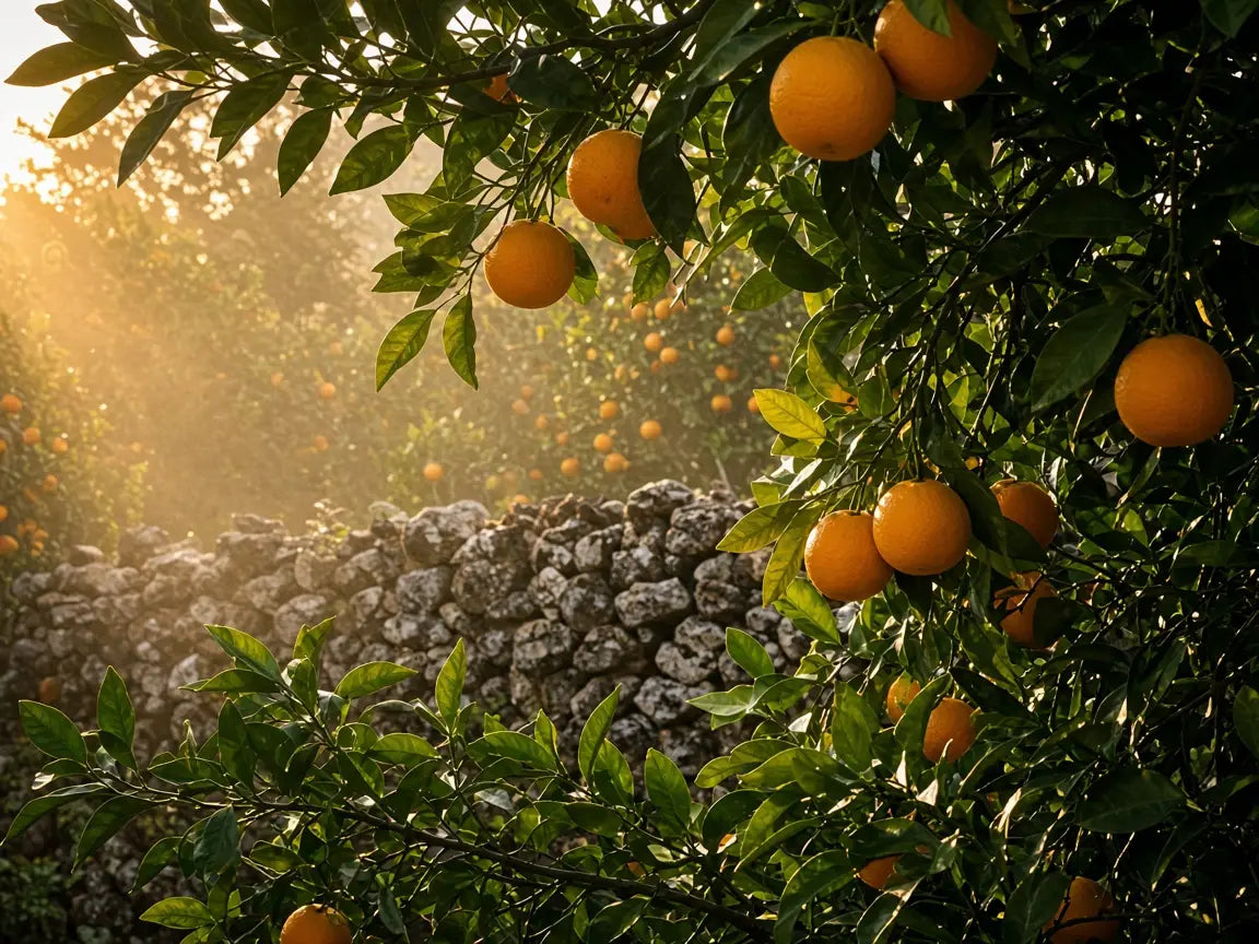 Orange groves and golden light in Sóller