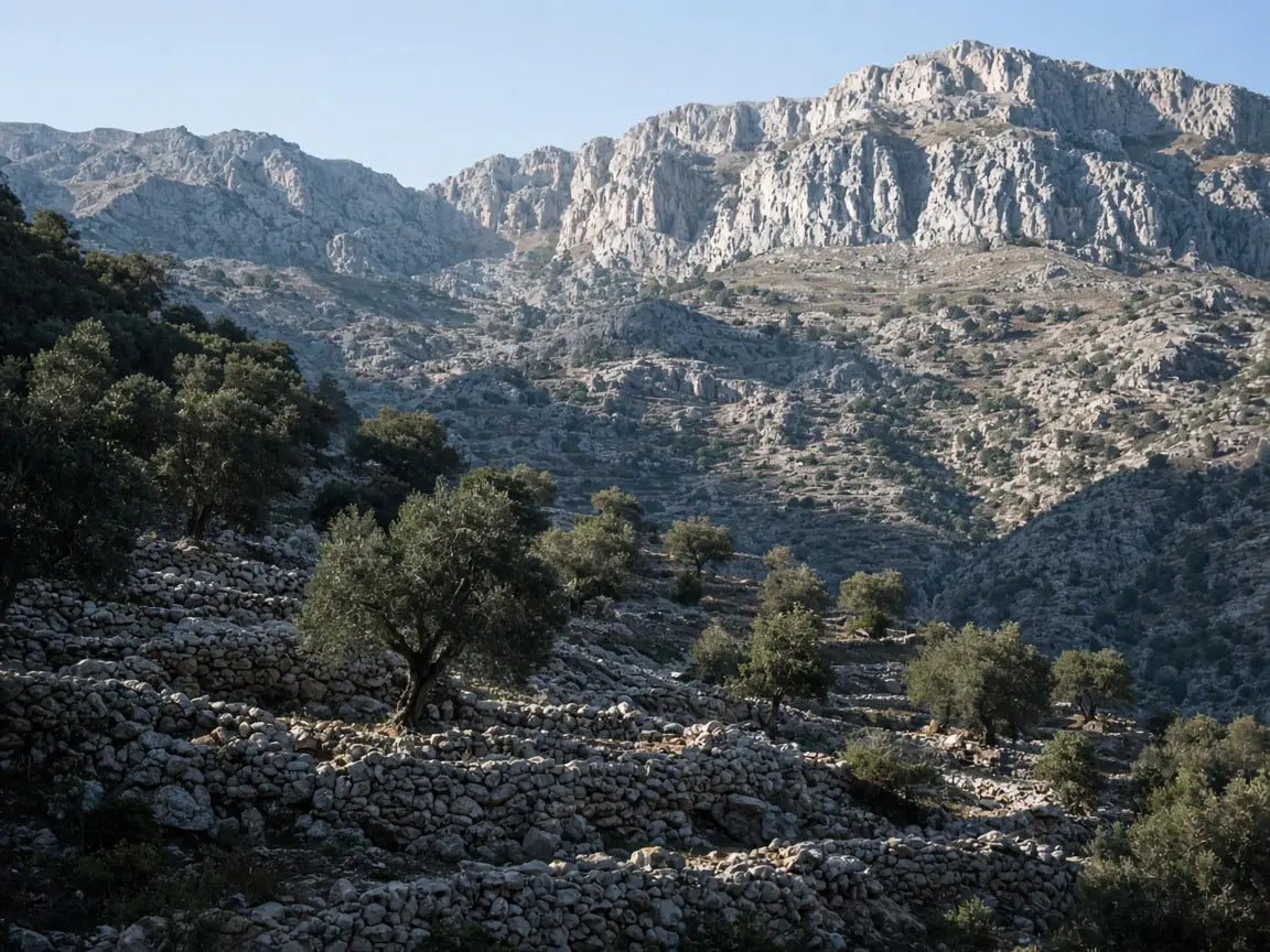 Stone and mountains in the Serra de Tramuntana